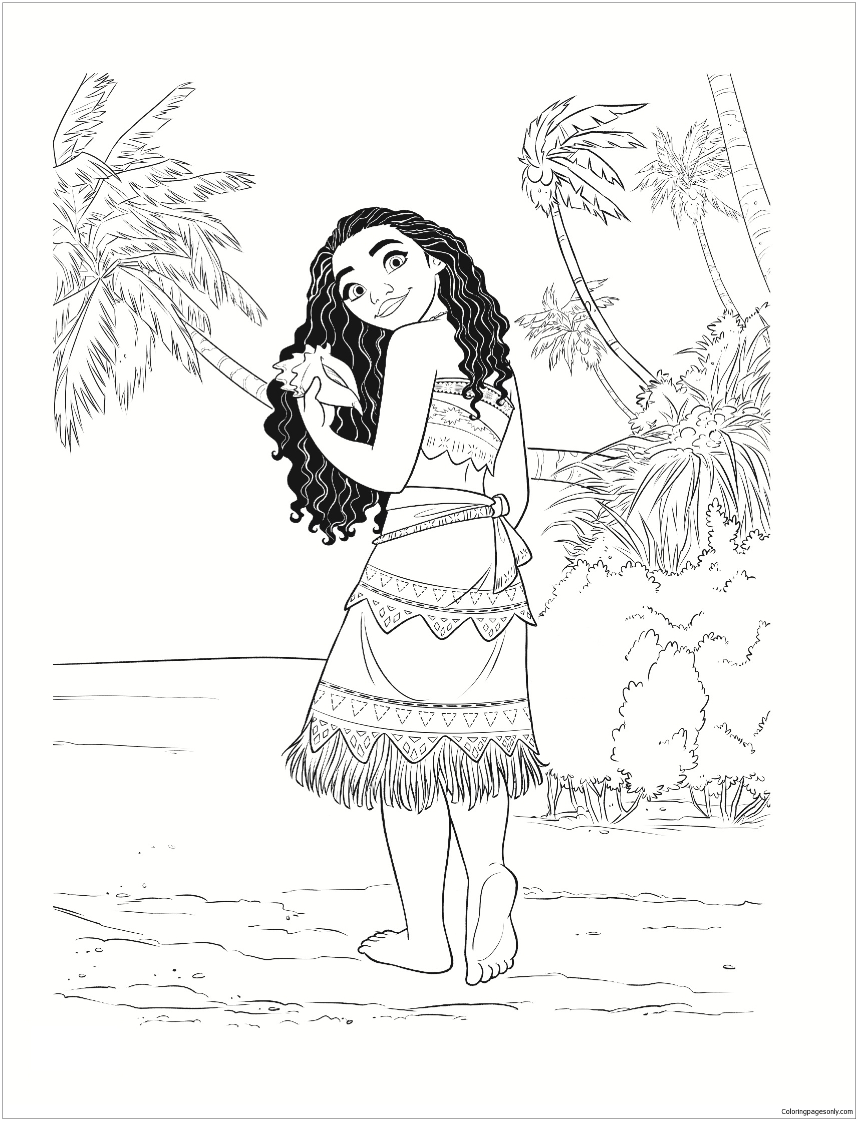 Moana Coloring Page