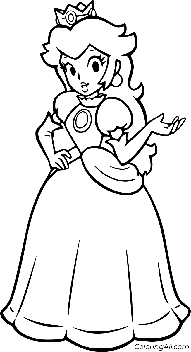 Princess Peach Coloring Pages 11 Free Printables ColoringAll