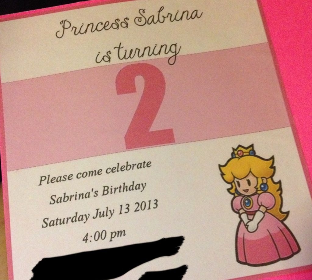 princess peach invitation template free