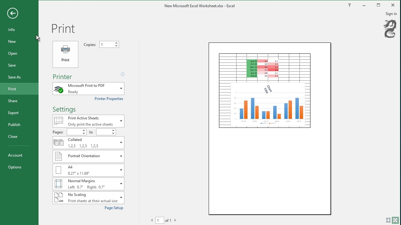 Print Excel Worksheet On One Page
