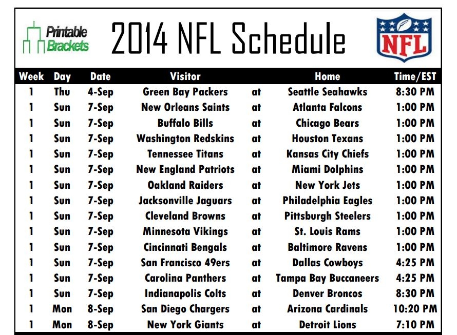 printable nfl games