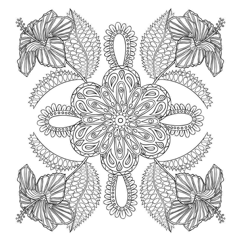 Printable Adult Coloring Pages Flowers