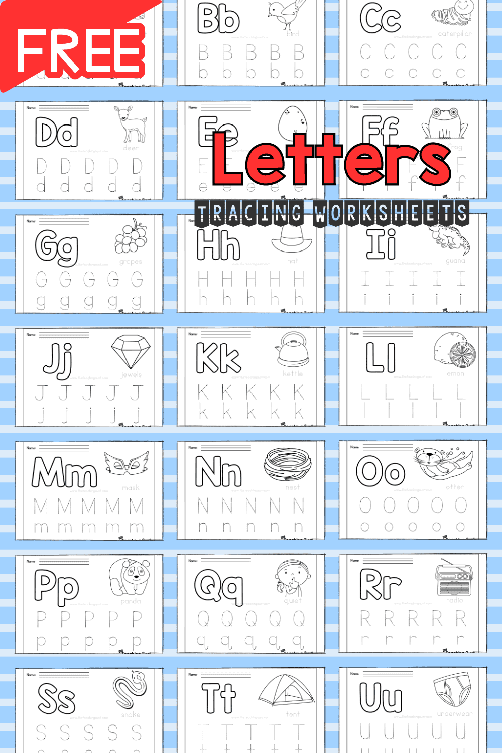 Printable Alphabet Letter Tracing Worksheets In PDF PNG And JPG 