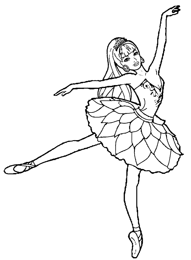 Ballerina Coloring Book Pages