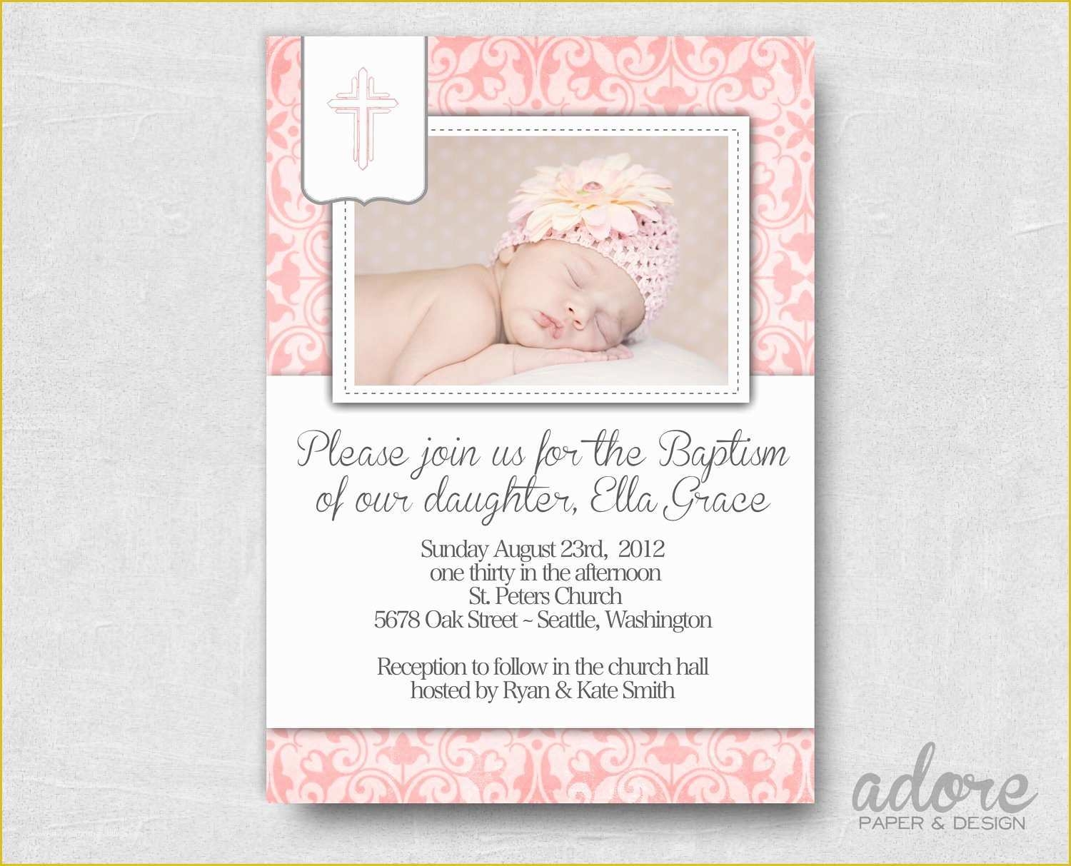 Printable Baptism Invitations Templates