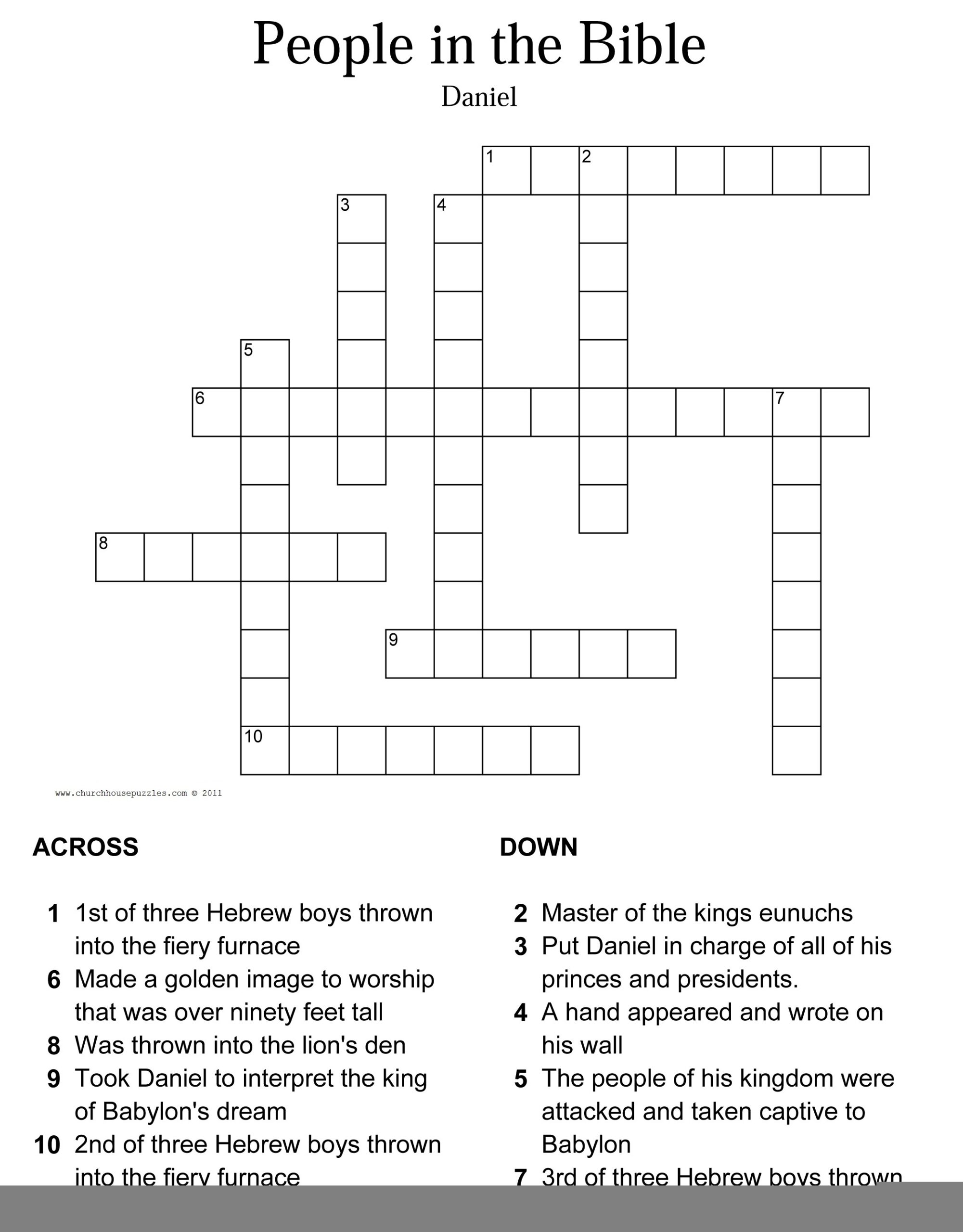 Printable Bible Puzzle Printable Crossword Puzzles