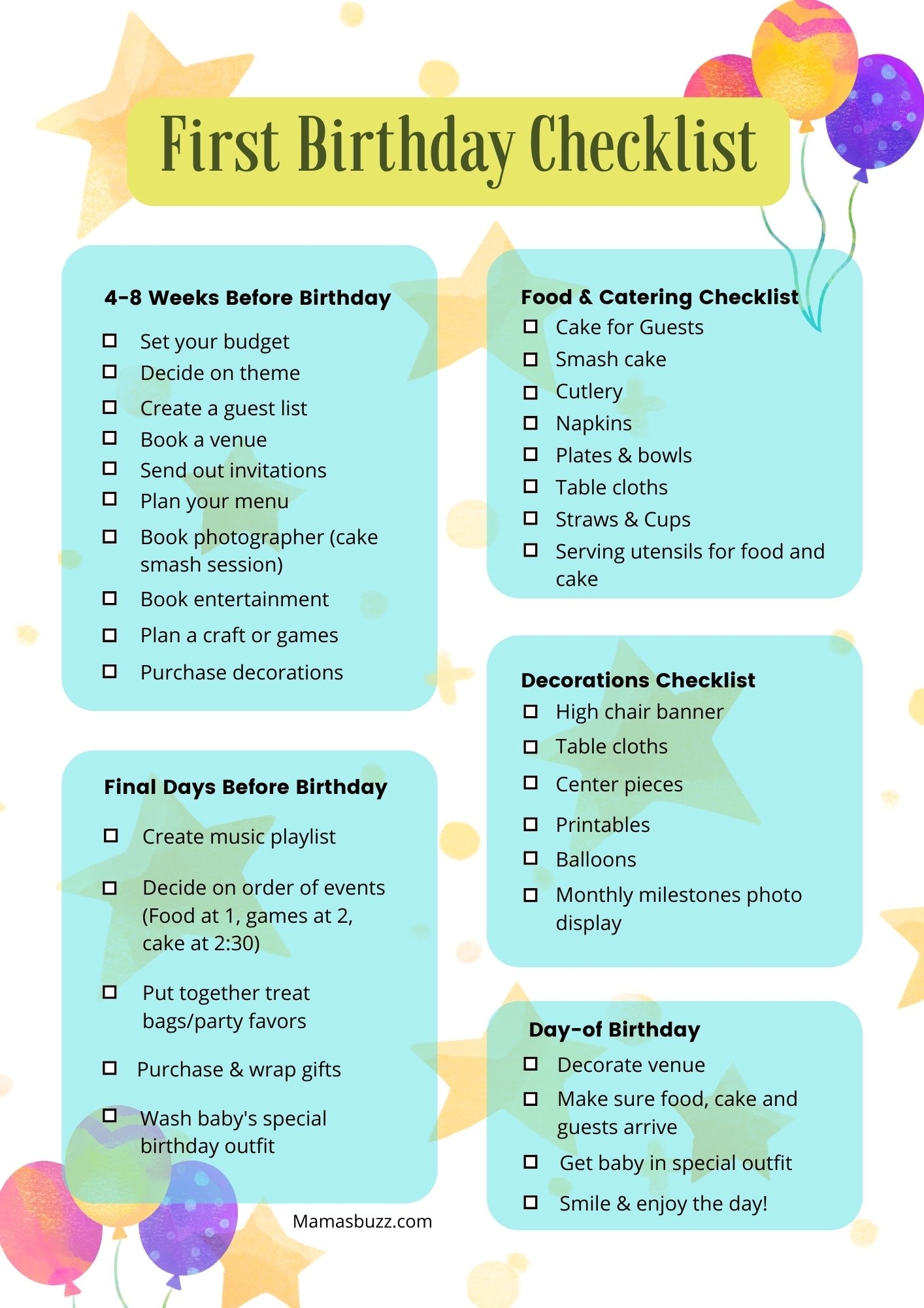 printable games for kids birthday party