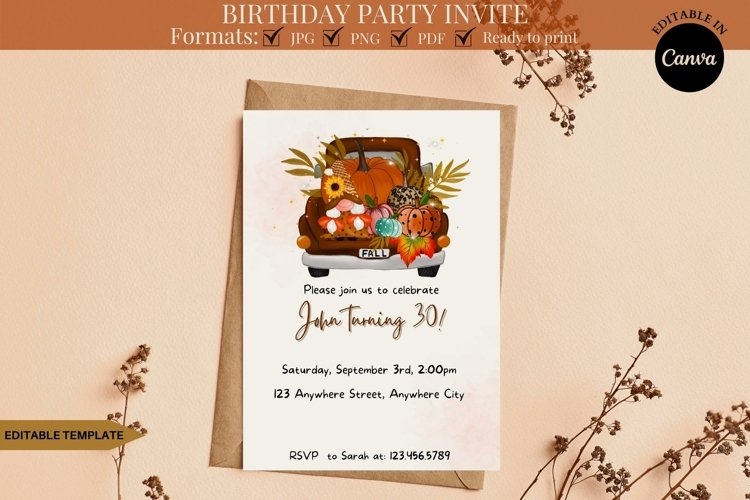 Printable Birthday Party Invite Template 2135509