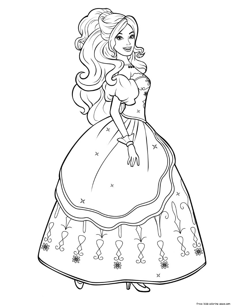 free printable coloring pages of barbie