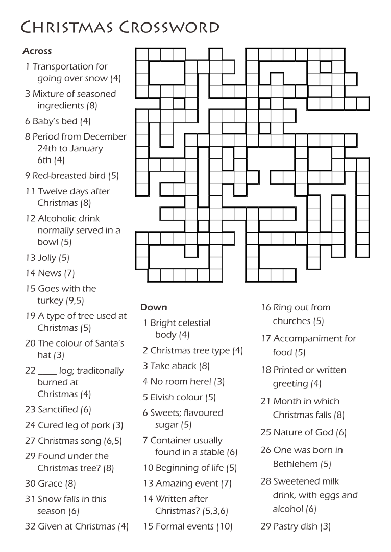 Printable Christian Crossword Puzzles Printable Crossword Puzzles Online