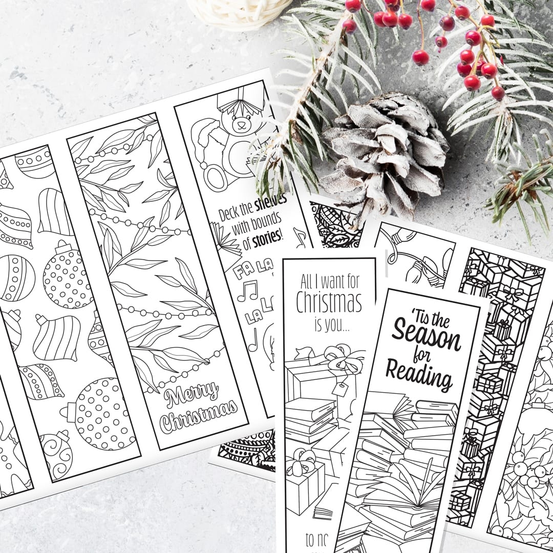 Printable Christmas Bookmarks Worksheets Library