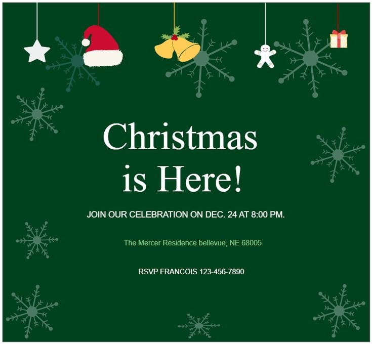 Printable Christmas Invitation Templates