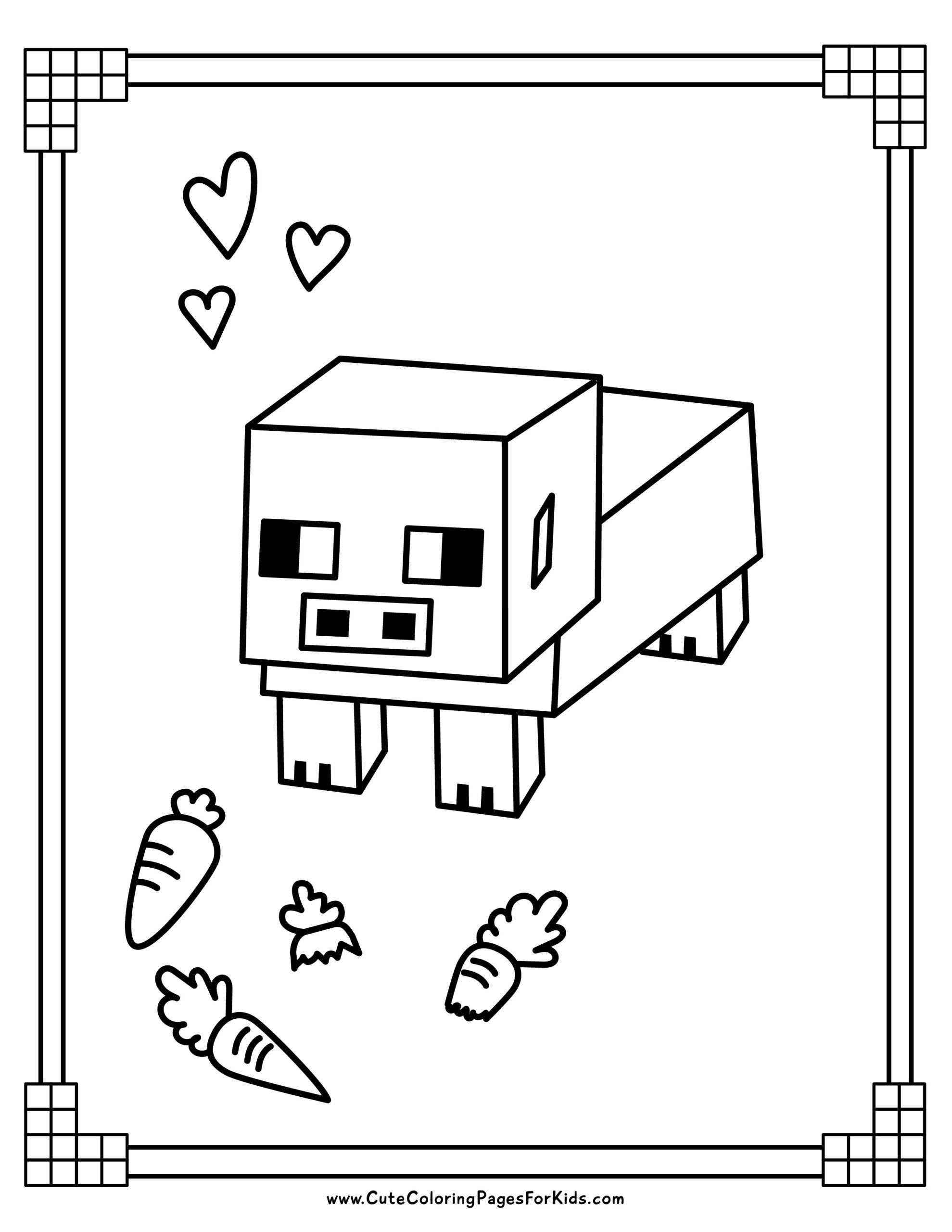 free minecraft coloring pages printable