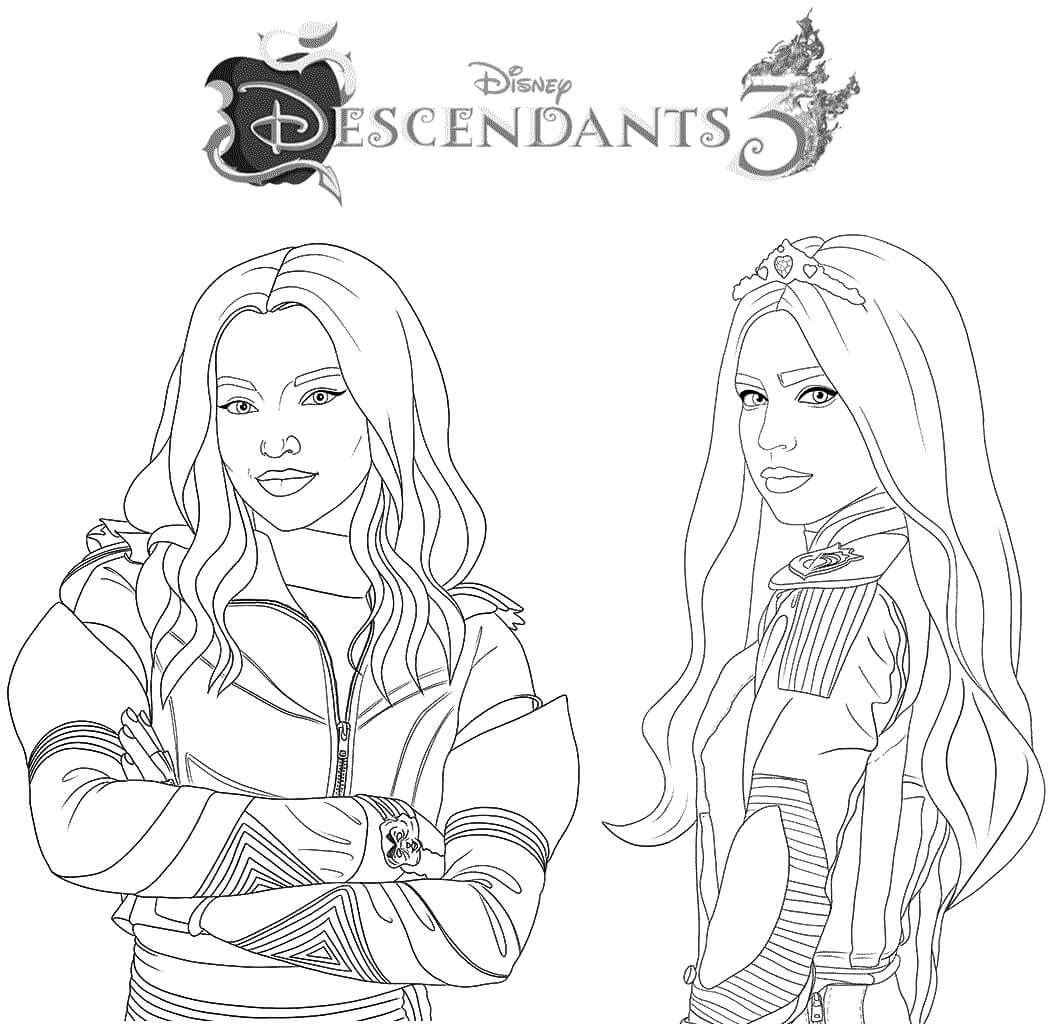 printable coloring pages descendants