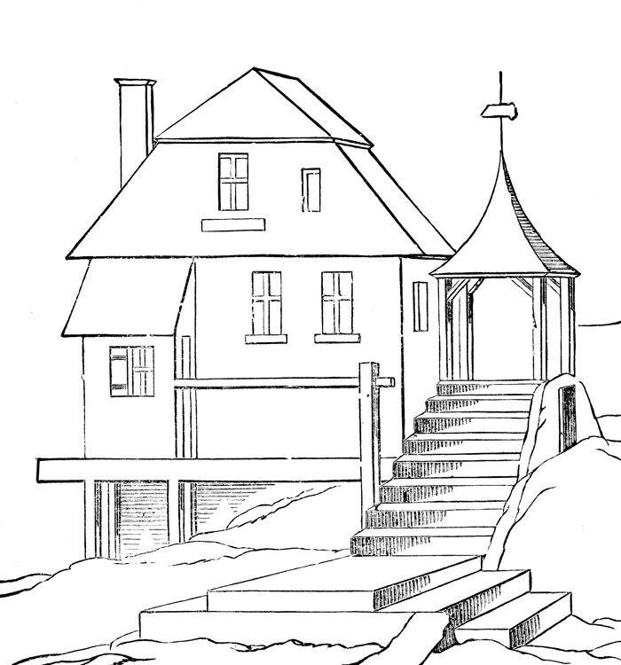 printable coloring pages house