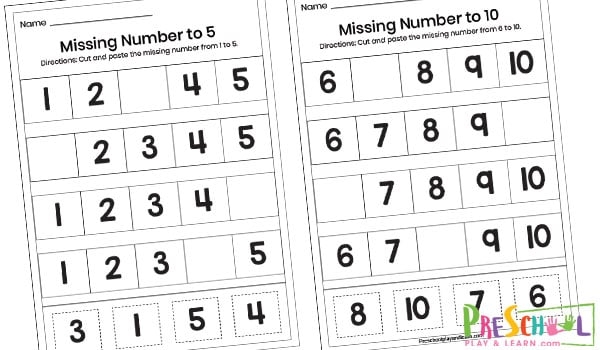 printable worksheet numbers 1 to 10
