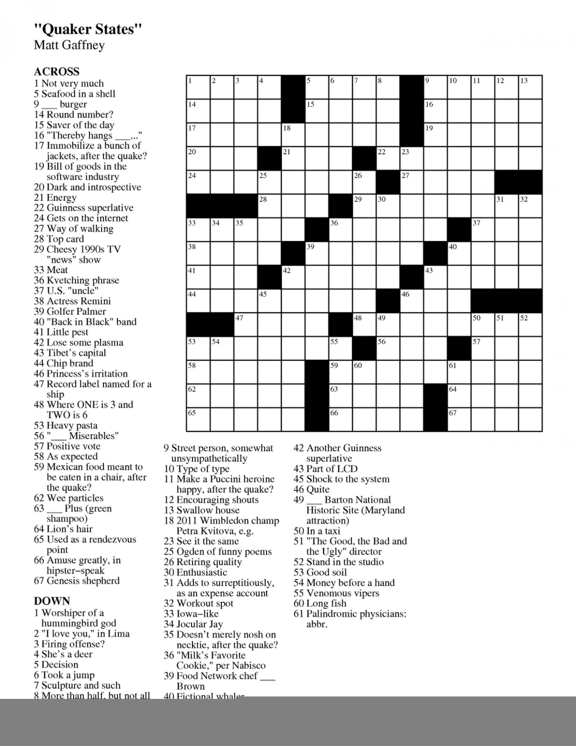Printable Crossword For Middle School Printable Crossword Puzzles