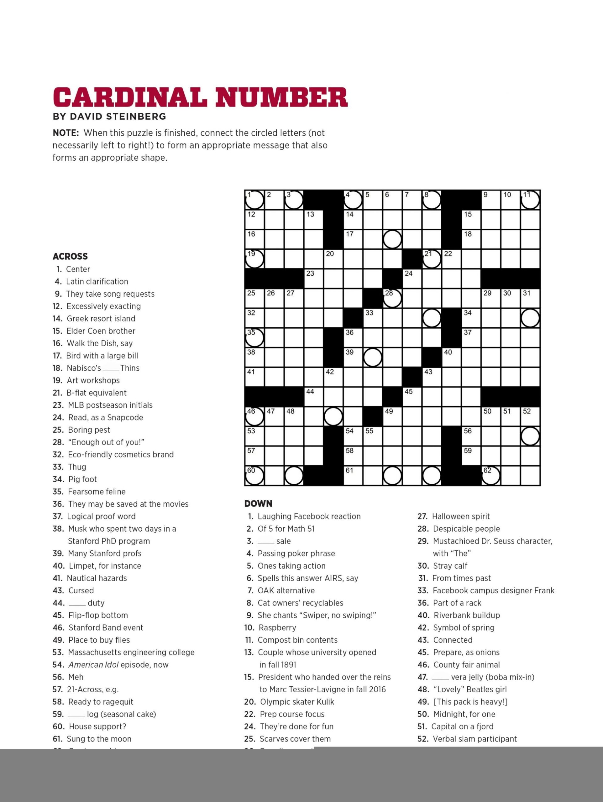 Printable Crossword Puzzle Creator Printable Crossword Puzzles
