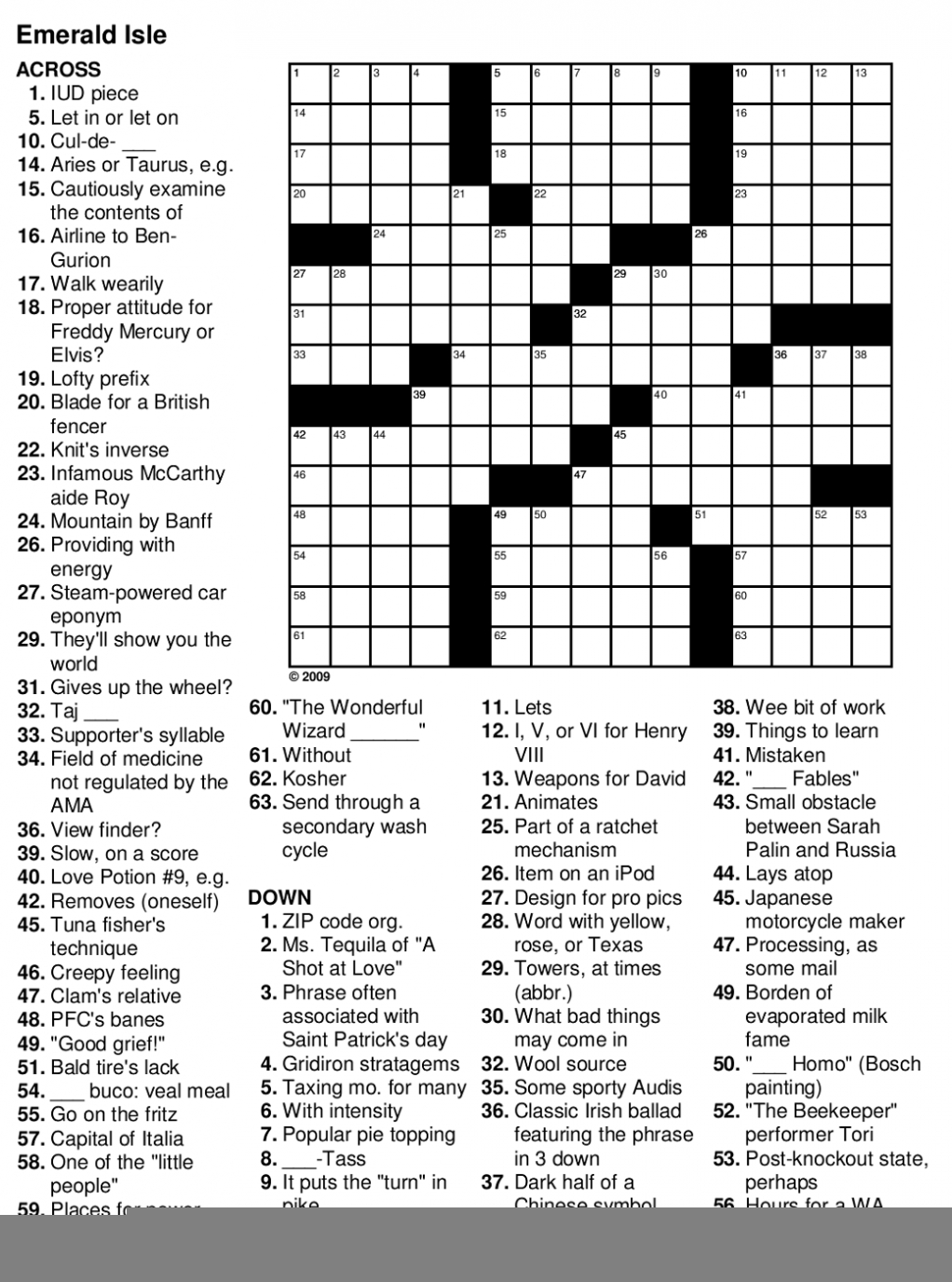 crossword puzzles medium difficulty printable