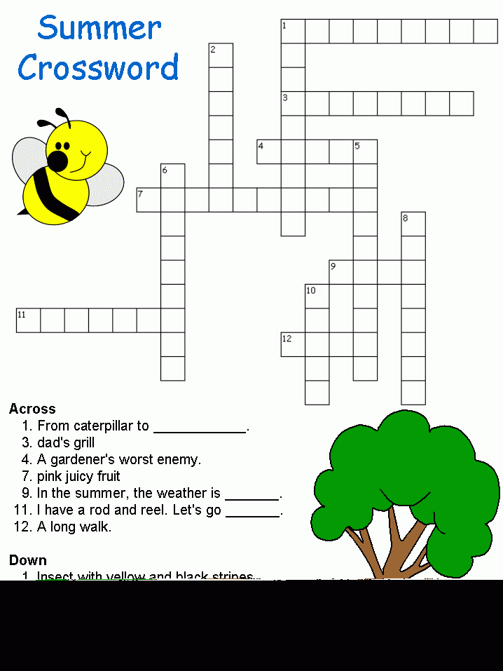 Printable Crossword Puzzles For Kids Age 7 Mary Crossword Puzzles