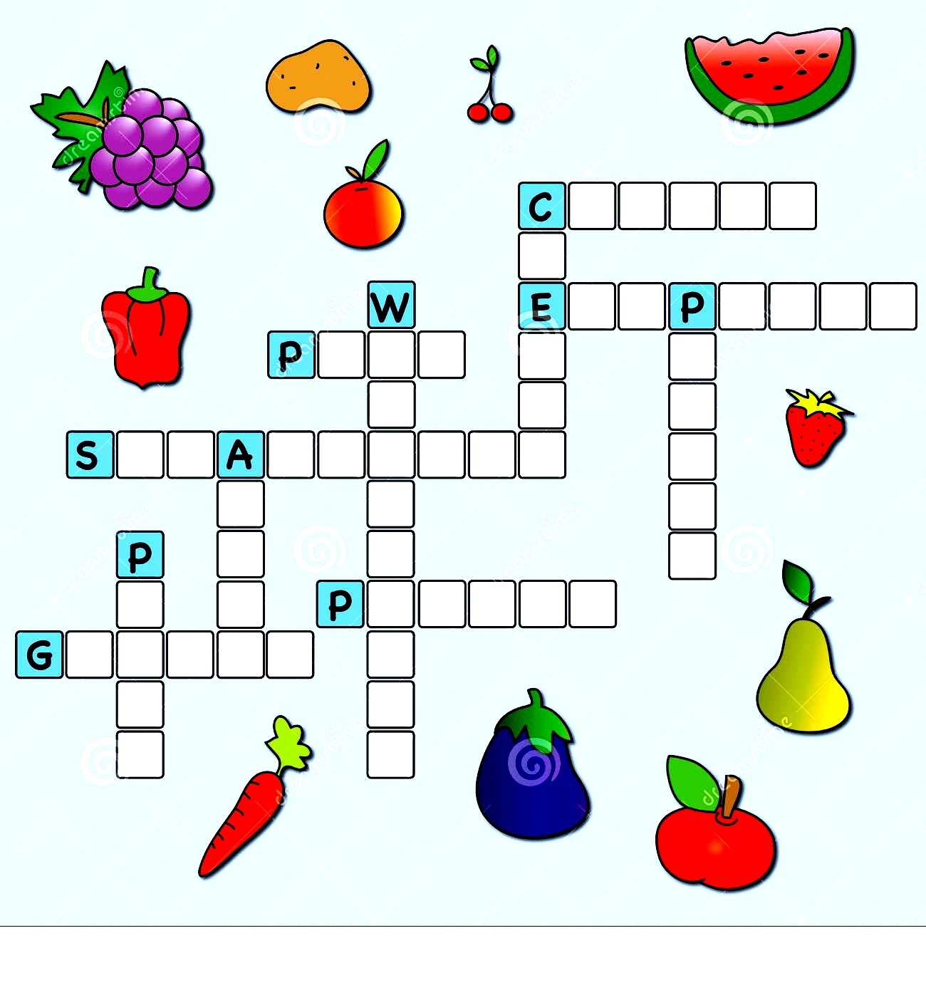 crossword puzzles kids printable