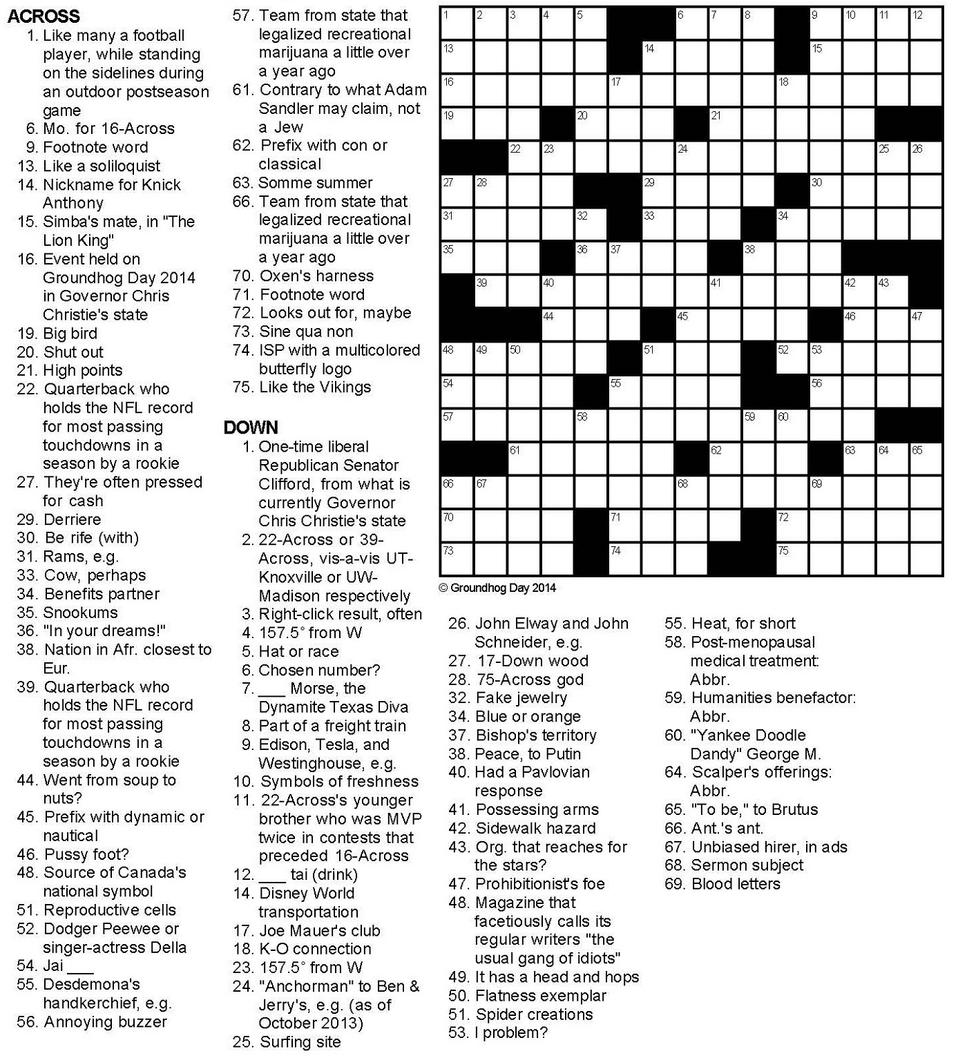 printable crossword puzzles for middle schoolers