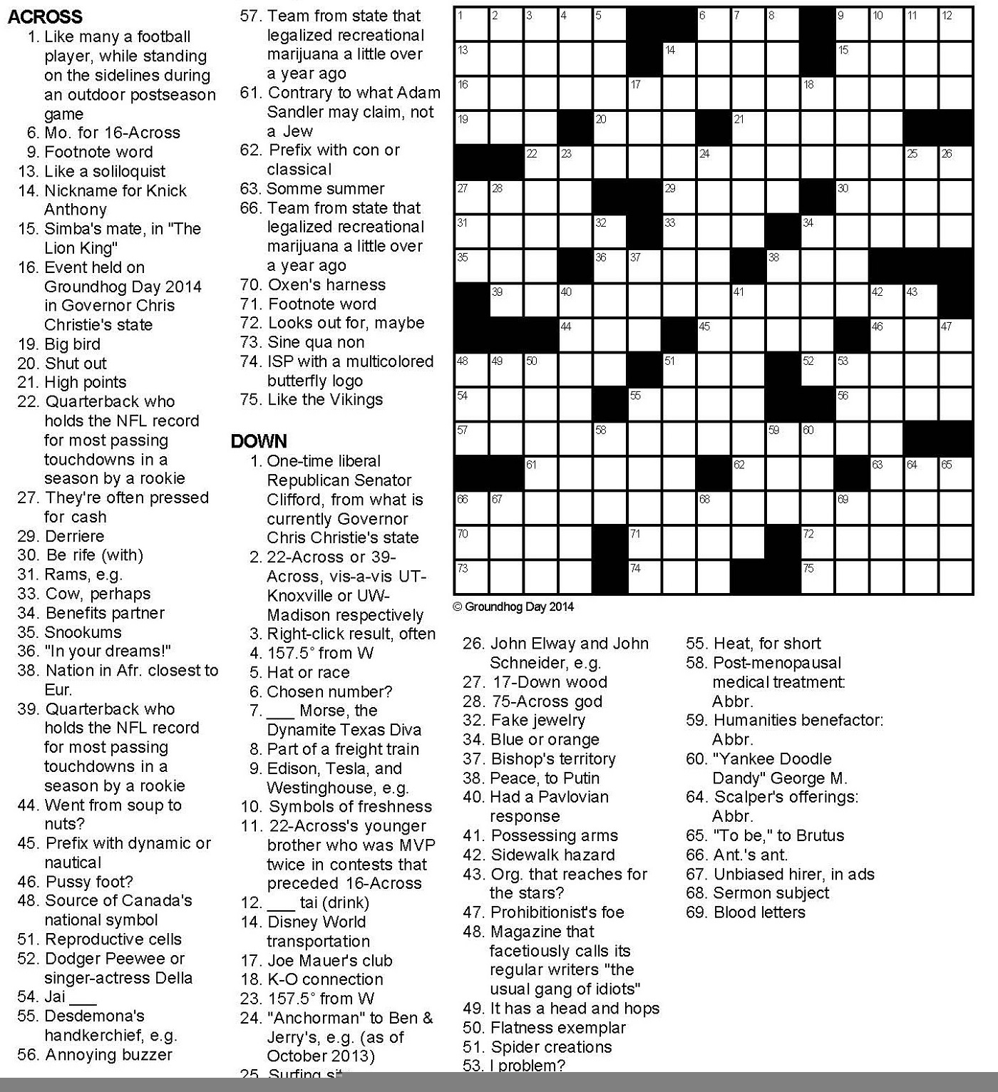 Printable Crossword Puzzles Hard Printable Crossword Puzzles Online