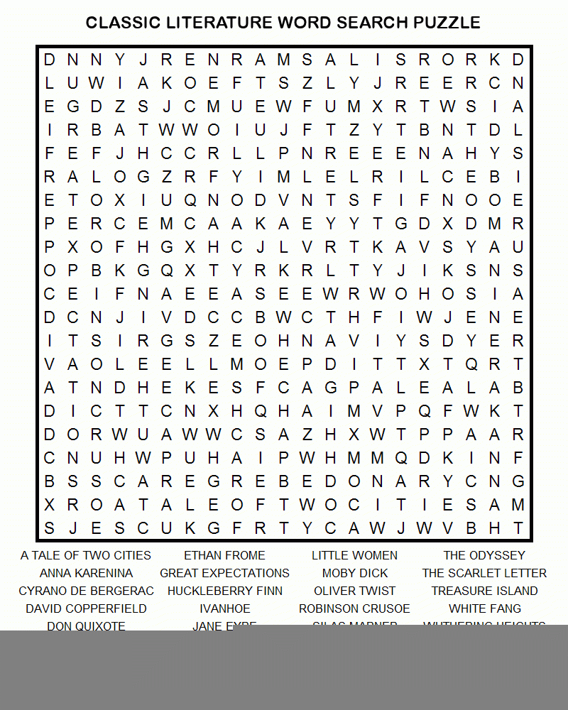 Printable Crossword Search Puzzles Printable Crossword Puzzles