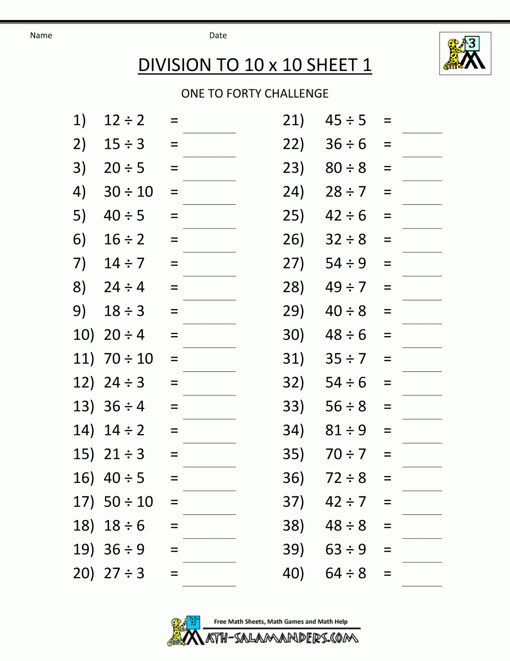 printable math worksheets for 3rd graders