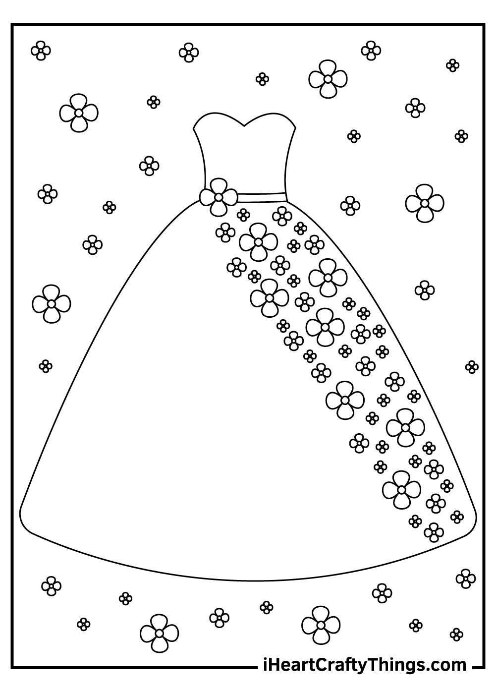 printable coloring pages dresses
