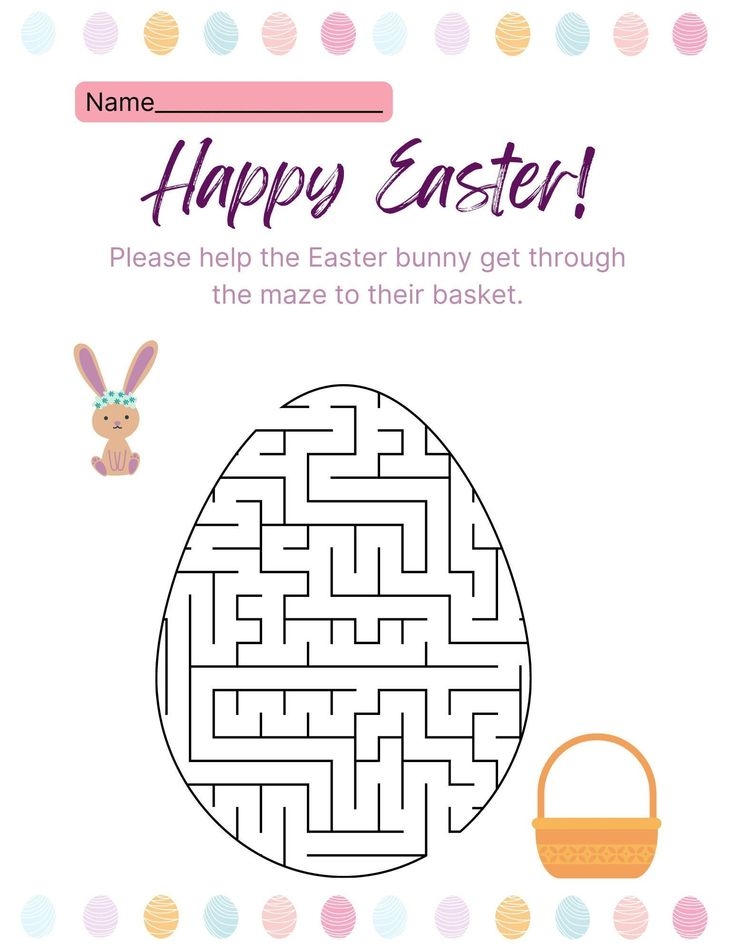 Printable Easter Activity Worksheets Etsy In 2022 Easter Activities