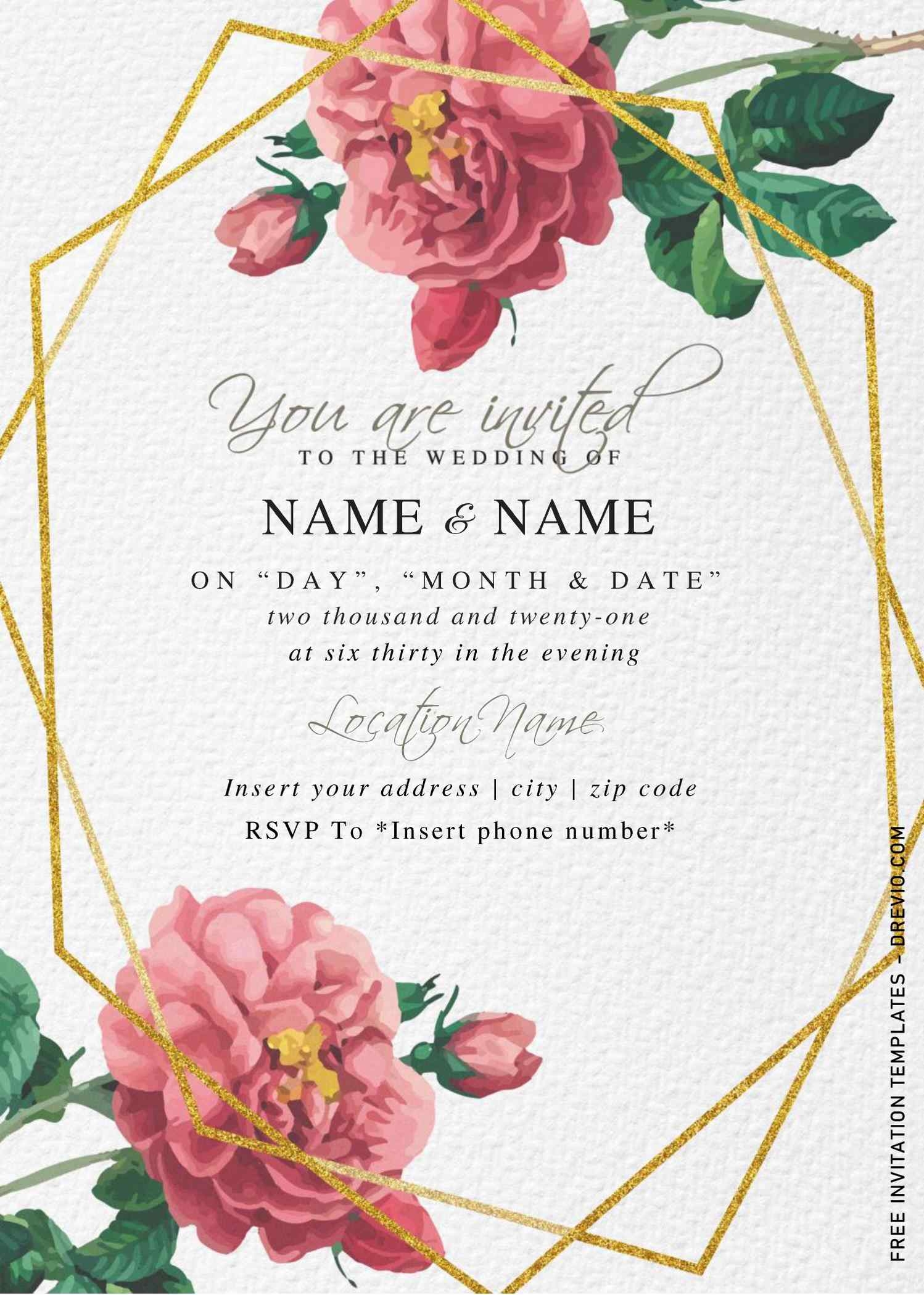 floral invitation template free