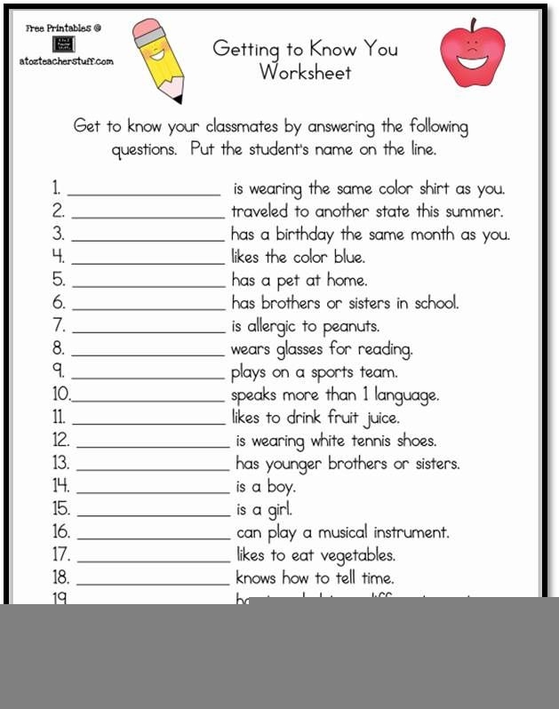 Printable Getting To Know You Worksheets Peggy Worksheets