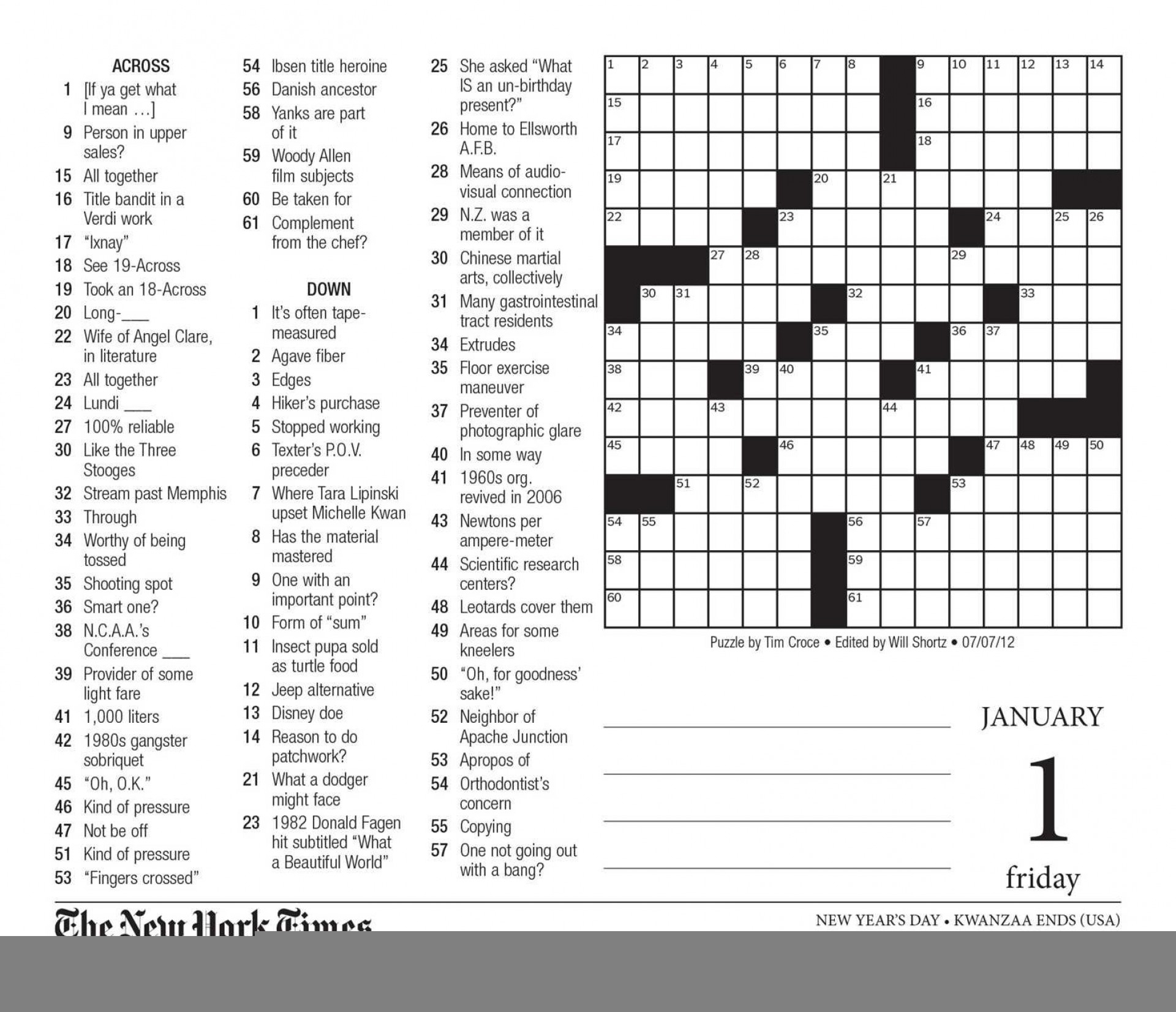 Printable Giant Crossword Puzzles Printable Crossword Puzzles