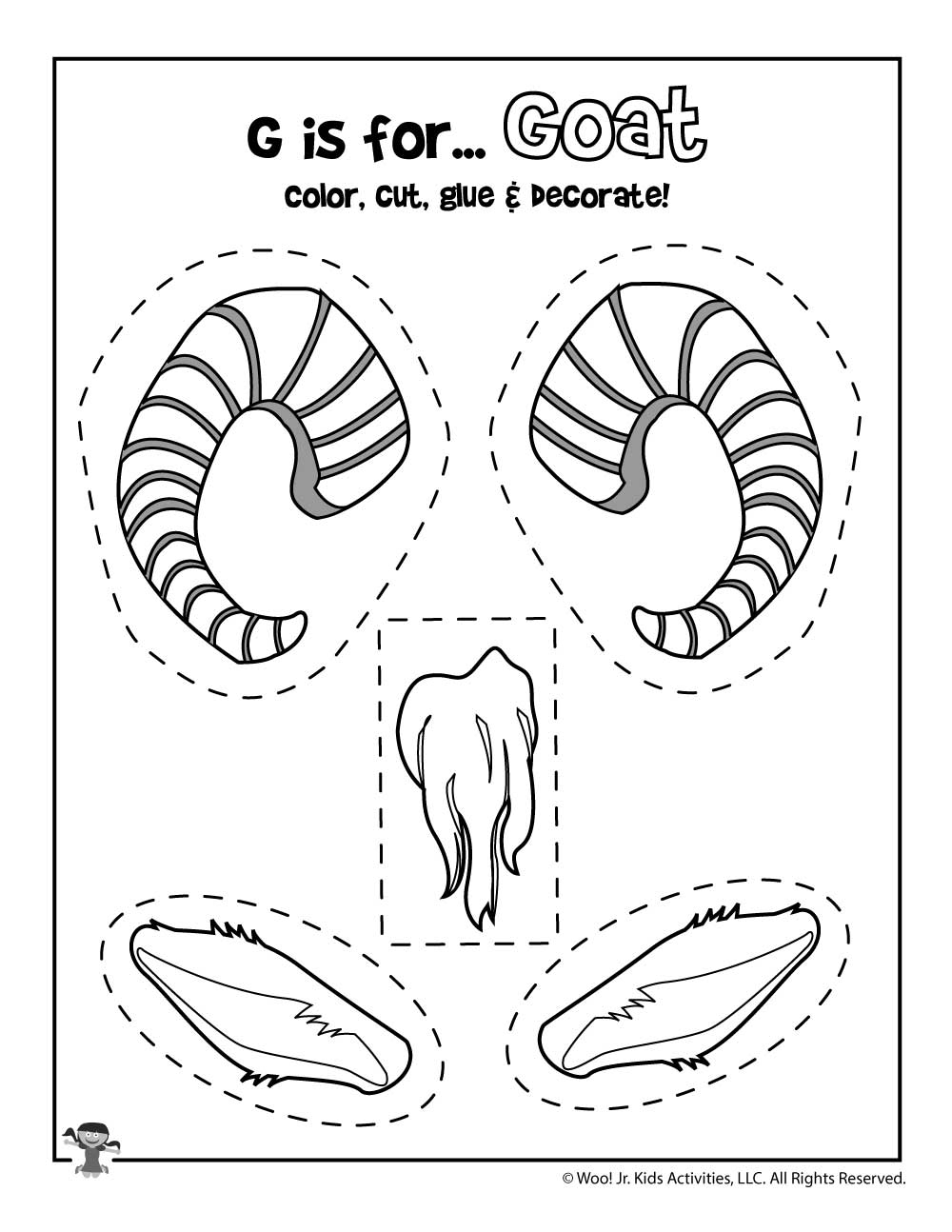 printable goat craft
