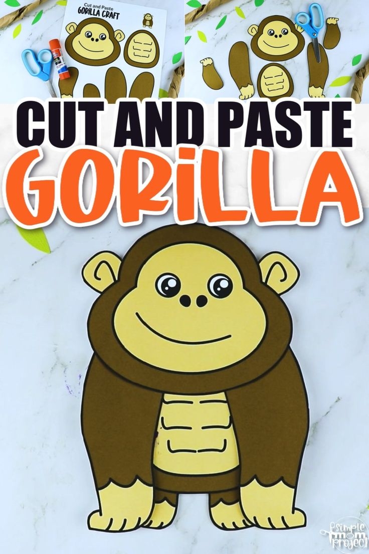 printable gorilla craft