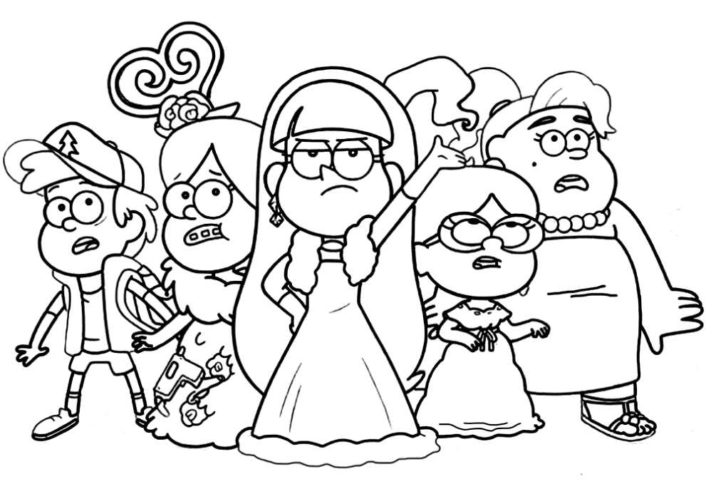 Printable Gravity Falls Coloring Page Free Printable Coloring Pages