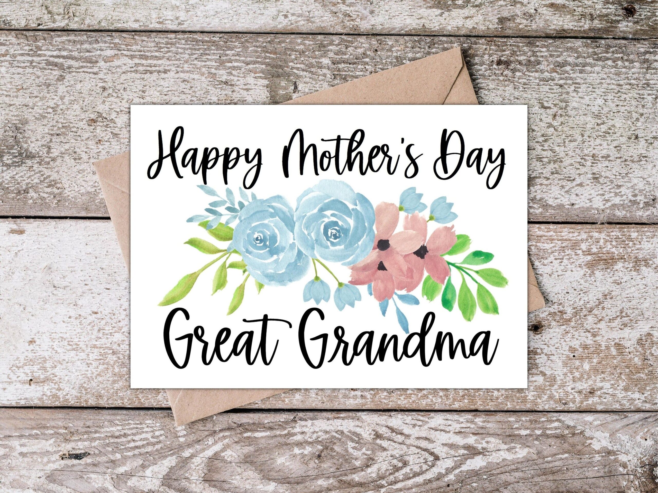 Printable Great Grandma Mothers Day Card Happy Mother 39 s Day Great