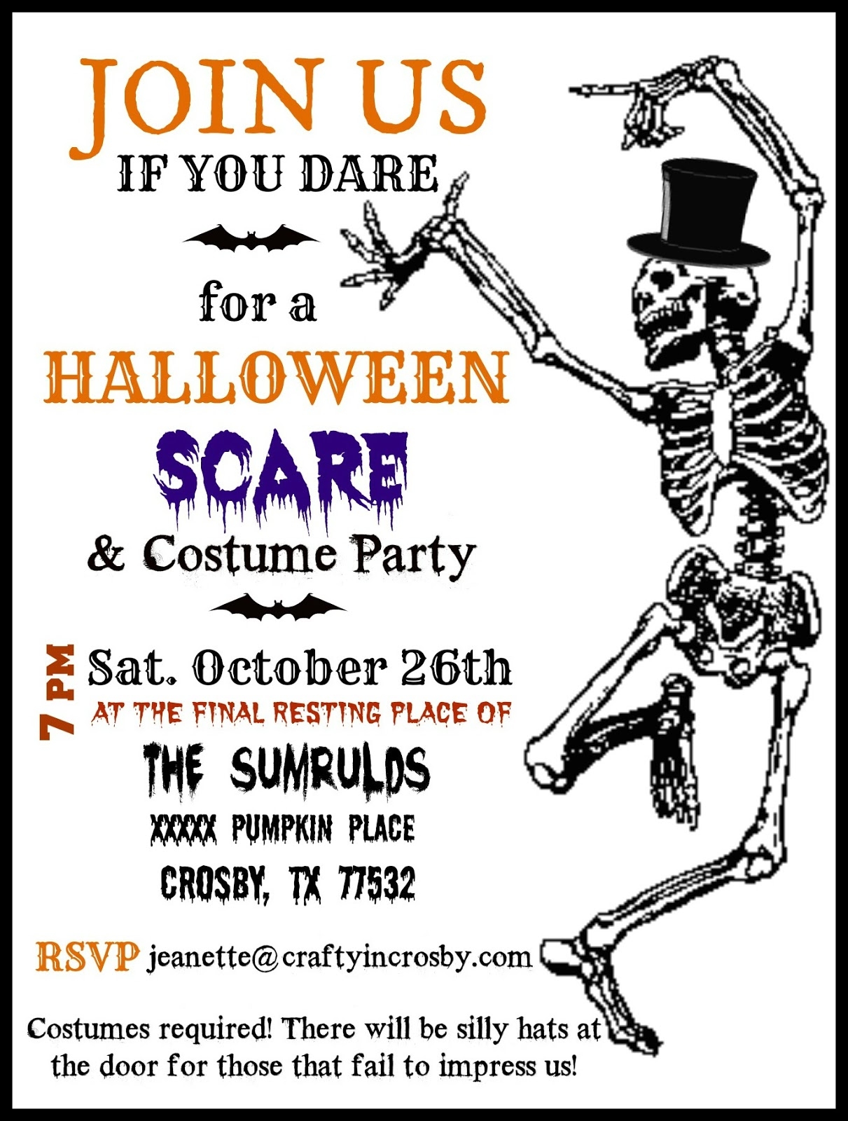 Printable Halloween Invites