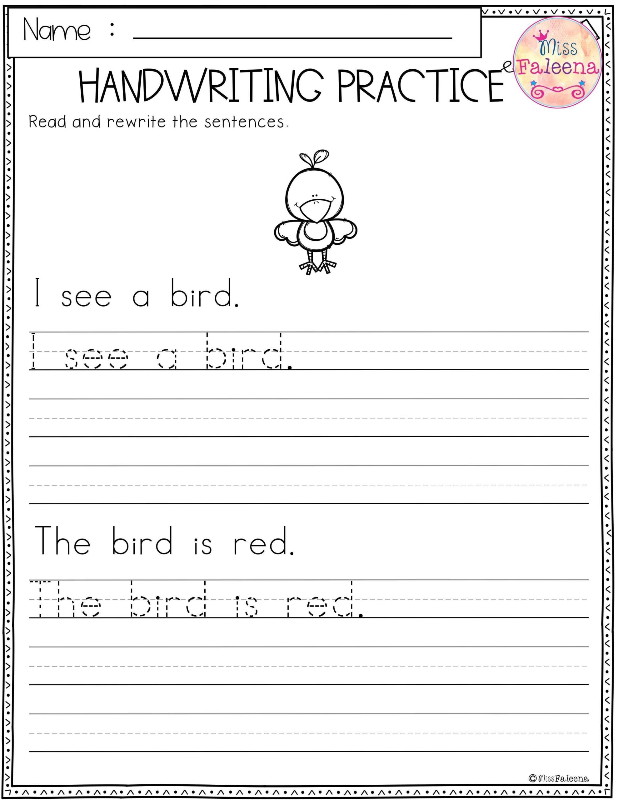 printable worksheets kindergarten