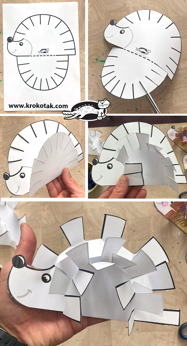 printable hedgehog craft template