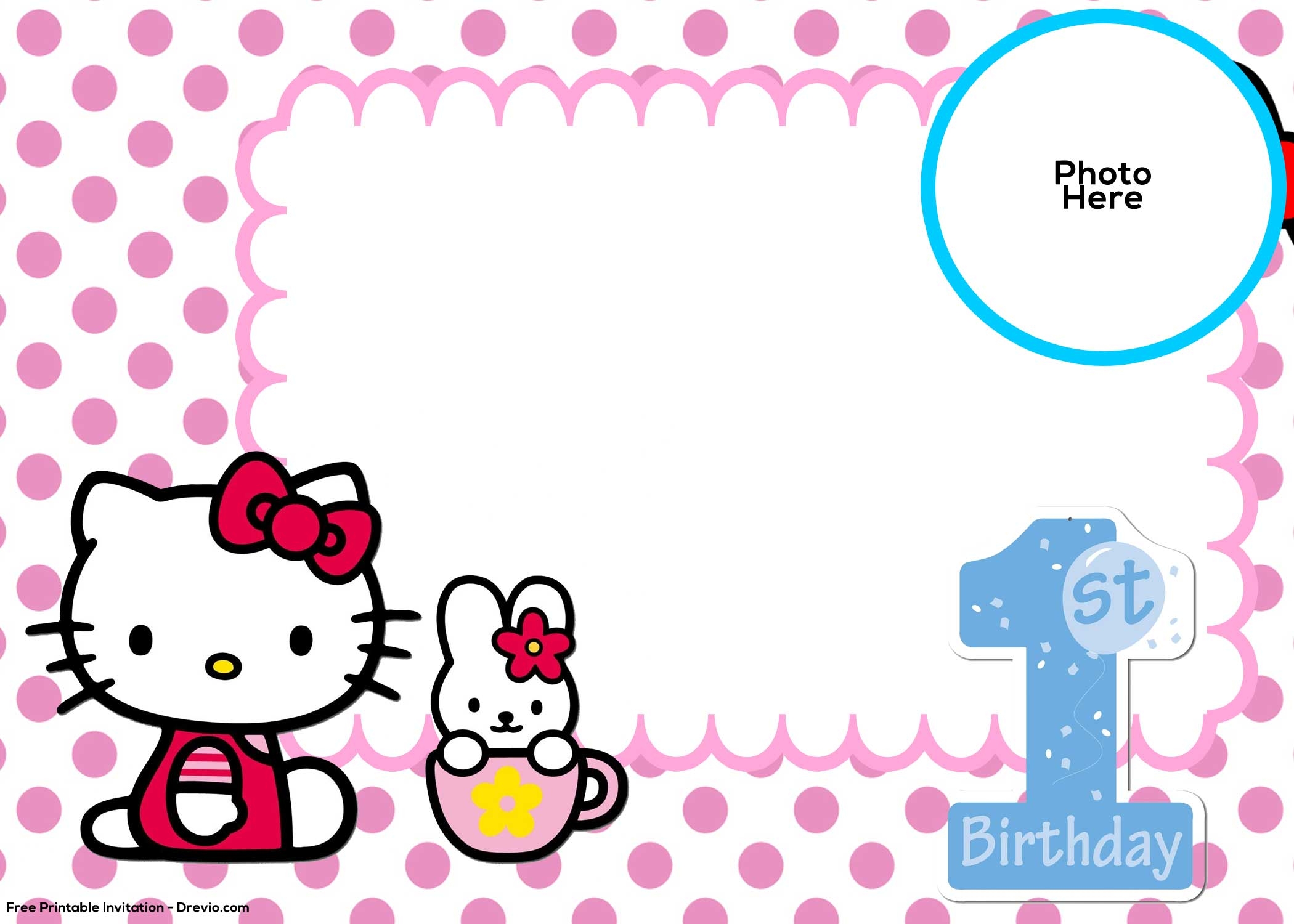 free hello kitty invitation template