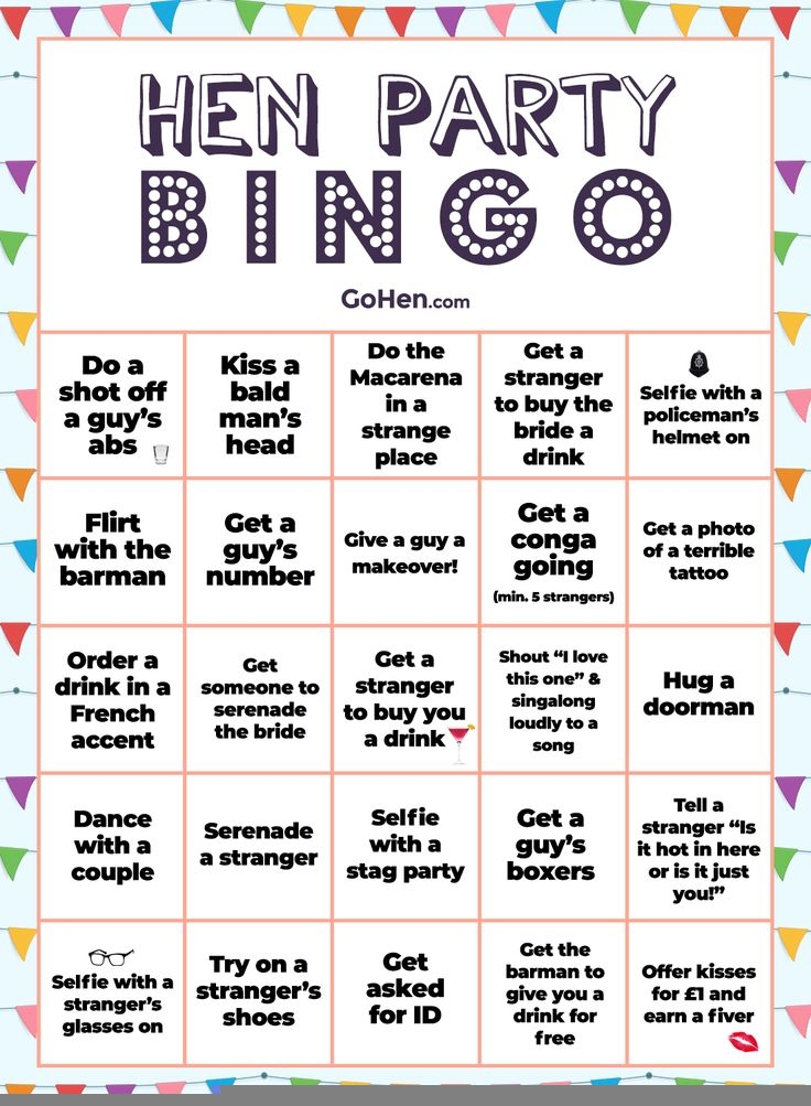Printable Hen Party Games Printable Party