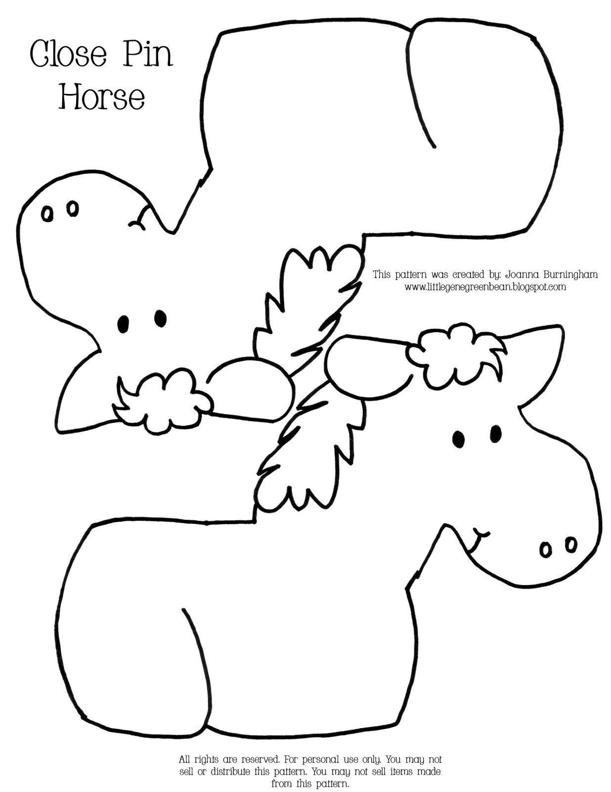 Printable Horse Craft Template Printable Templates