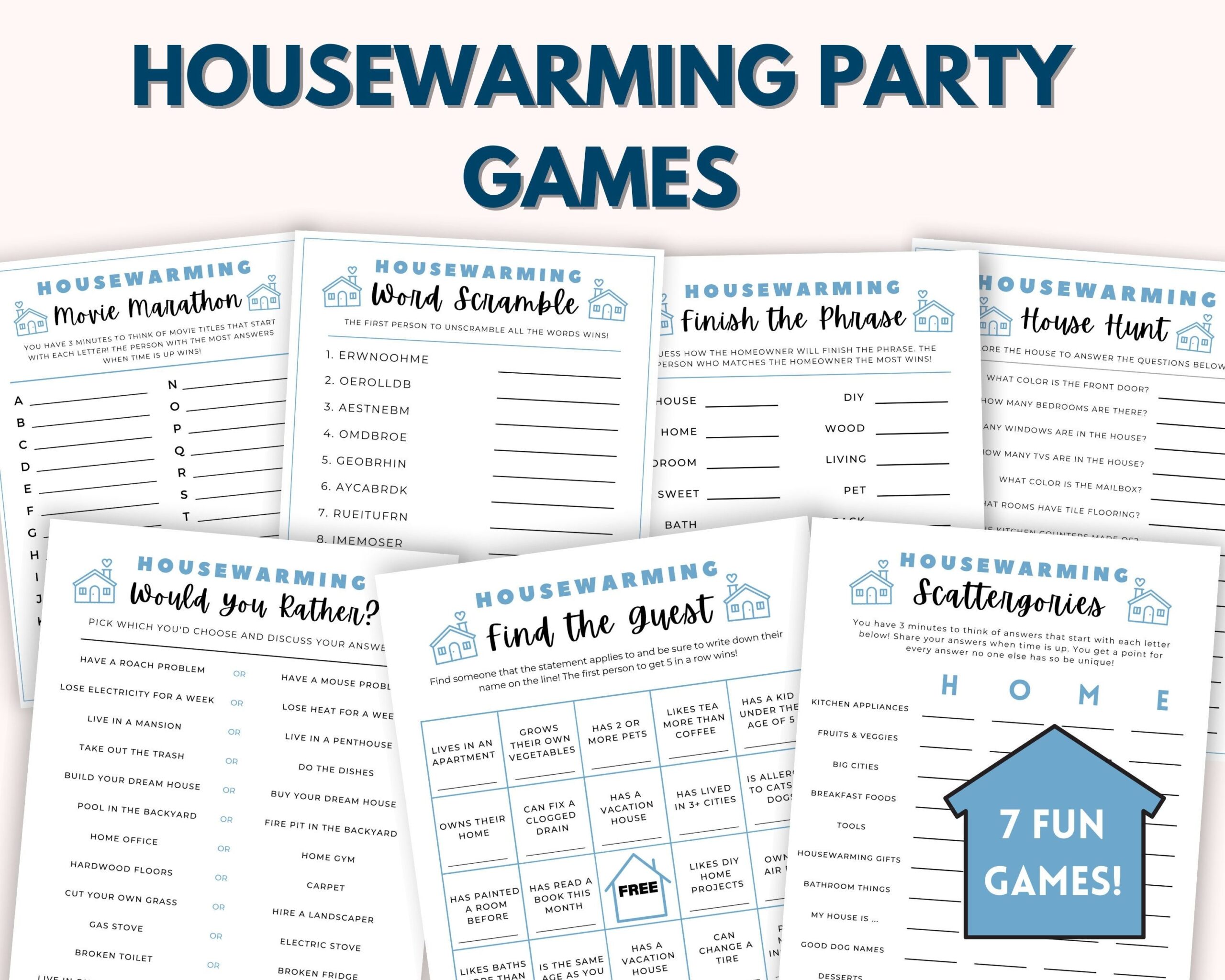 Printable Housewarming Games Celebrate Your New Home With These Fun