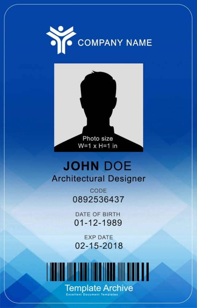 Printable Id Card Template Word Printable Templates Free