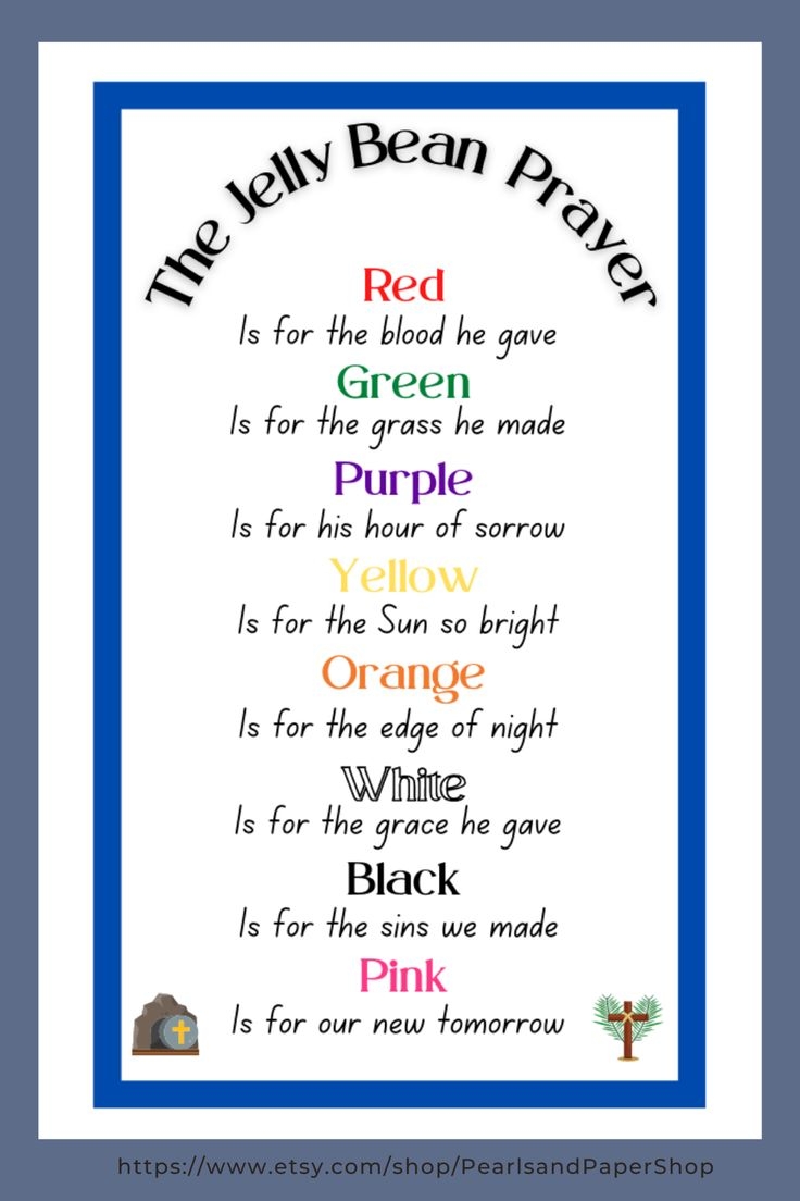 free printable jelly bean prayer cards