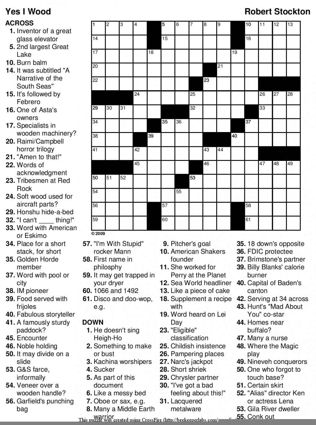 Printable Jumbo Crossword Printable Crossword Puzzles
