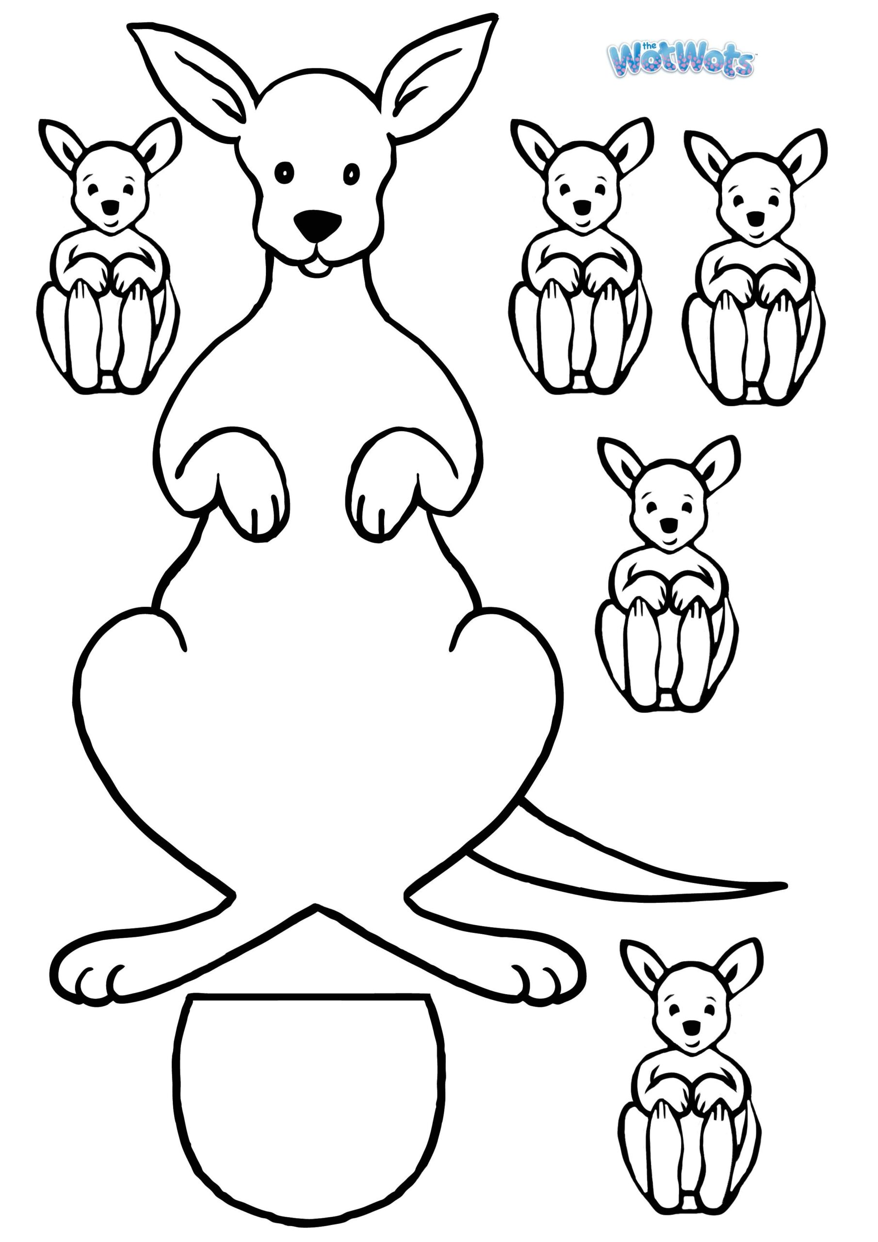 Printable Kangaroo Craft Template Printable Word Searches