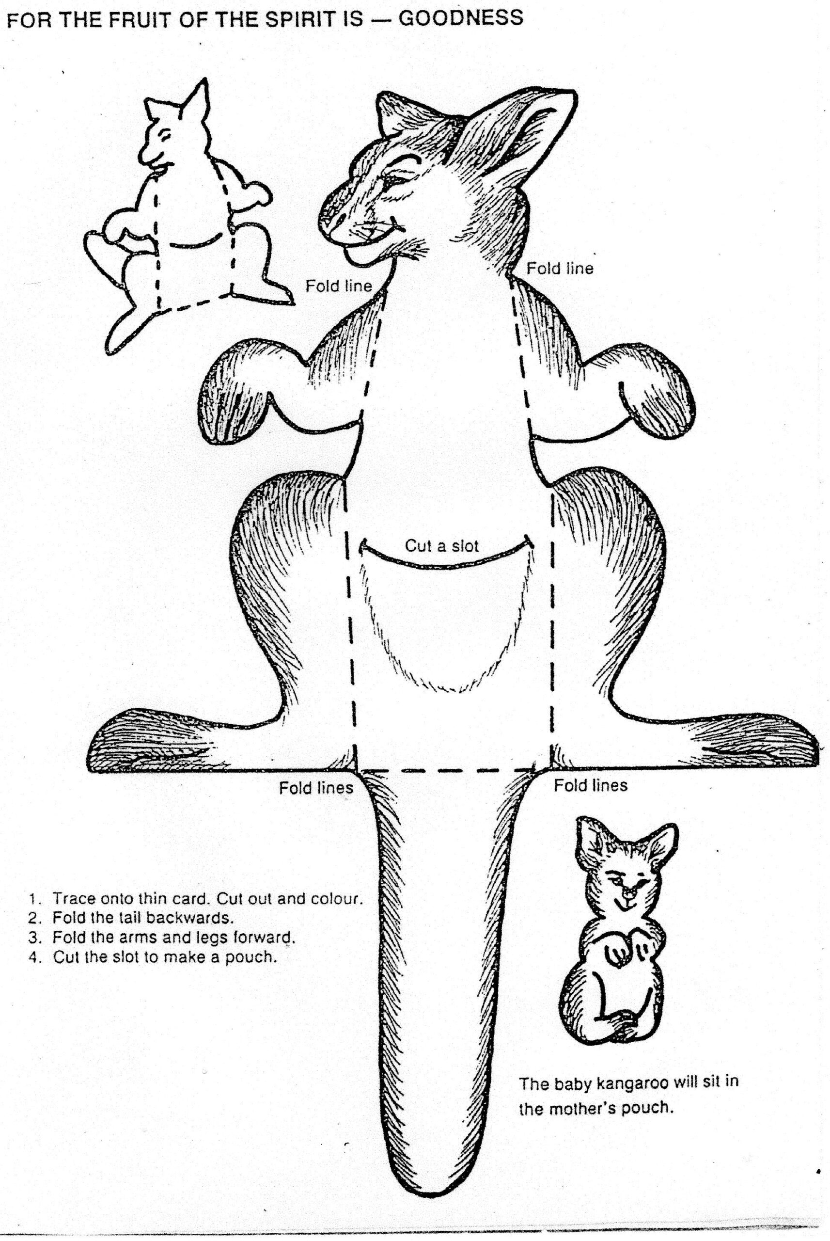 Printable Kangaroo Craft Template Printable Word Searches
